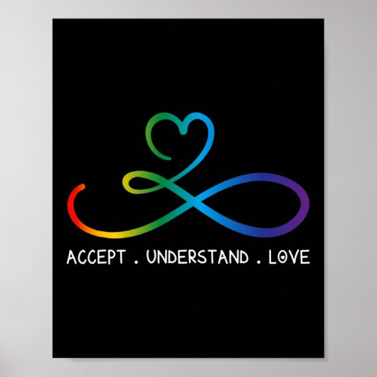 Accepteer de idee van liefdesneurodiversiteit Infi Poster (Voorkant)