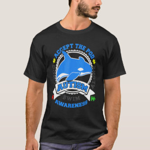 Accepteer De Peul Blauwe Orka Autisme Bewustzijn S T-shirt
