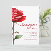 Accepteer dit Roos Bachelorette Party Invite Kaart (Staand voorkant)