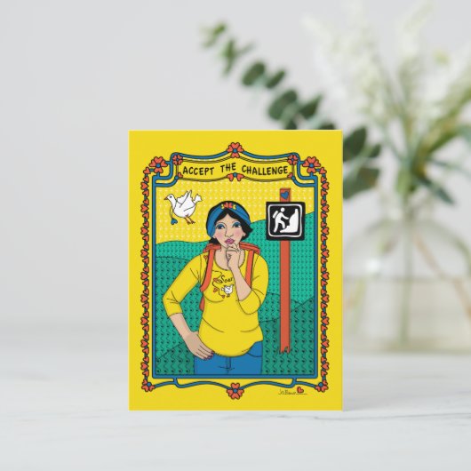 Accepteer het Briefkaart Challenge_B_ (Staand voorkant)