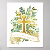 Accepteer Jezus in je hart - Christelijk geloof Poster (Voorkant)