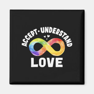 Accepteer Liefde Autisme Bewustzijn ASD Infini Magneet
