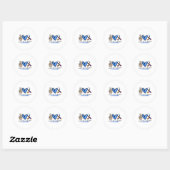 Accepteer Liefde Begrijp Autisme Bewustzijn Mannen Ronde Sticker (Vel)