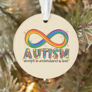 Accepteer Liefde - Begrijp Infinity Autisme Bewust Ornament