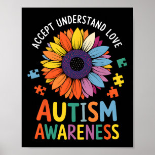 Accepteer Liefde Grappige Neurodiversiteit April Poster