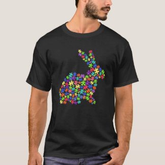 Accepteer Love Bunny Autisme Awareness East T-shirt