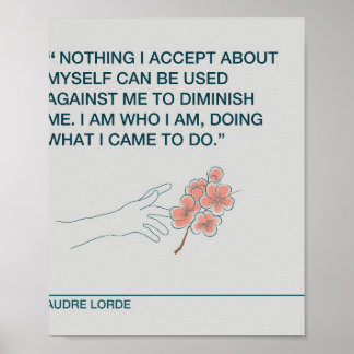 Accepteer uw eigen Audre Lorde Poster