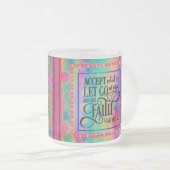 Accepteer wat het is matglas koffiemok (Voorkant rechts)