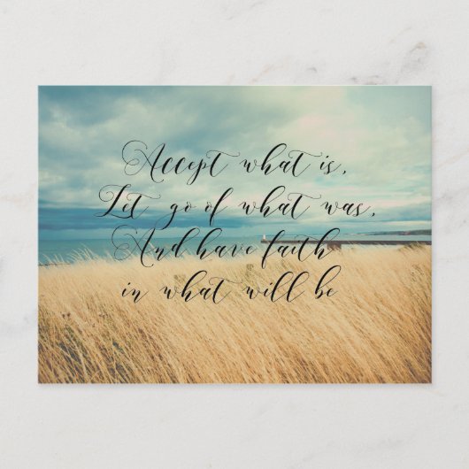 Accepter la carte postale photo motivante de la pl (Devant)