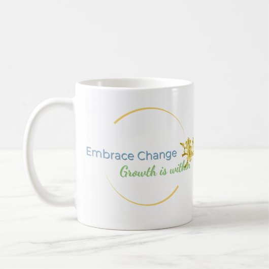 Accepter le changement Mug Citations d'état d'espr (Gauche)