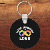 Accepteren Begrijpen Liefde Autisme Awareness ASD Sleutelhanger (Achterkant)
