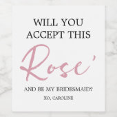 Accepterez-Vous Ce Étiquette De Vins Rose ? (Étiquettes simples)