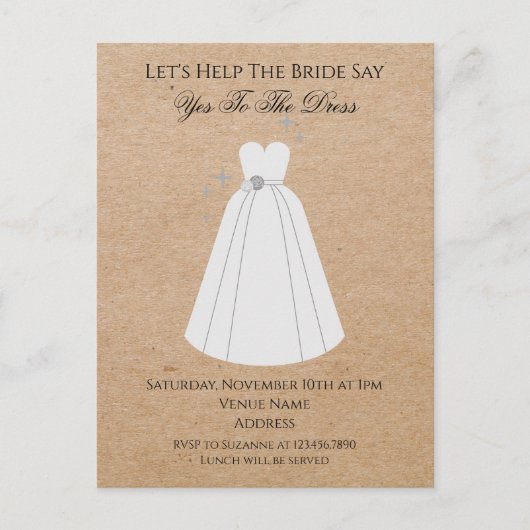 Acceptez la robe : invitation à retourner à Kraft (Devant)