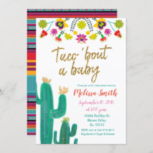 Accès de taco 'une invitation de baby shower de
