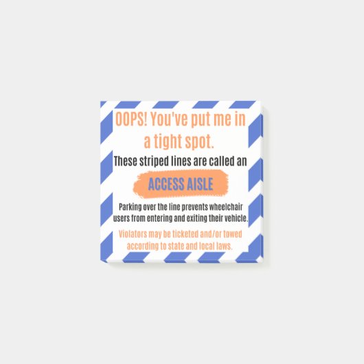 Access Aisle Advocacy Sticker Post-it® Notes (Voorkant)
