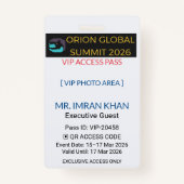 Access Badge Identification | Conference (Devant)