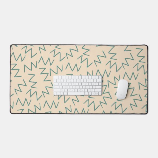 Accessoire de bureau stylé Zig Zag beige (Clavier et souris)
