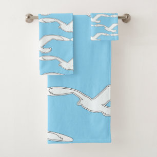 Accessoire de salle de bain Oiseau en vol Bleu cla