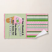 Accessoire de terrain de Pickleball rose et vert (Serviette à main)