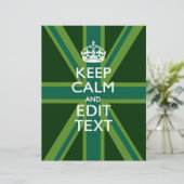 Accessoire Groene Keep Calm en Jouw tekst Union Ja (Staand voorkant)