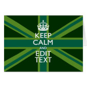 Accessoire Groene Keep Calm en Jouw tekst Union Ja (Voorkant Horizontaal)