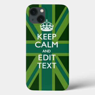 Accessoire Groene Keep Calm en Jouw tekst Union Ja iPhone 13 Hoesje