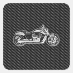 Accessoire voor 3D-Mode op de Carbon Harley Motorc Vierkante Sticker