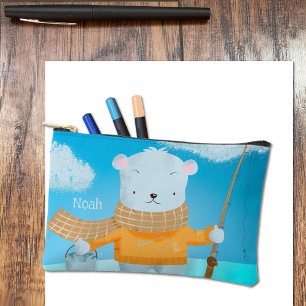Accessoires Cute pochette à crayon à oreille polaire avec nom