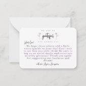 Accessoires d'Angie Carte de remerciements personn (Dos)