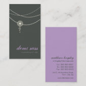 Accessoires de bijoux carte de visite tendance (Devant / Derrière)
