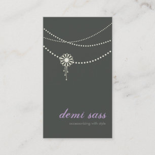 Accessoires de bijoux carte de visite tendance