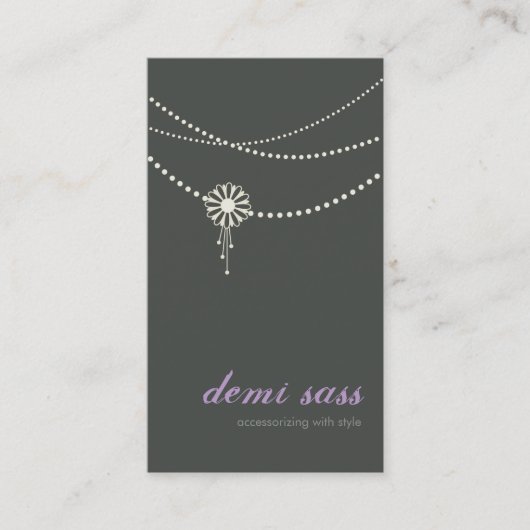 Accessoires de bijoux carte de visite tendance (Devant)