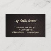 Accessoires de mode et Carte de visite de bijoux (Dos)