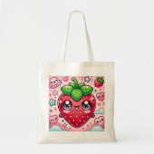 Accessoires de sac cadeau fraise (Devant)