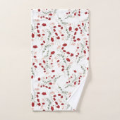 Accessoires de salle de bain à fleurs (Serviette à main)