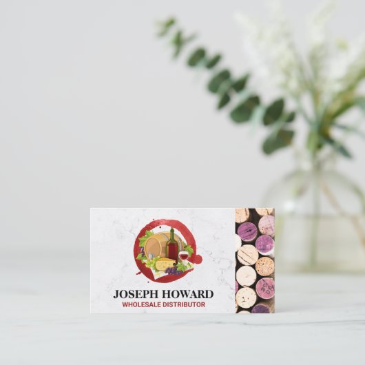 Accessoires de vin | Carte de visite Corks (Debout devant)