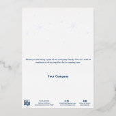 Accessoires d'huile Bleu et Blanc Carte de vacance (Verso)