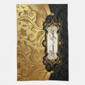 Accessoires met zwarte en goudBunco Theedoek (Verticaal)