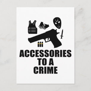 Accessoires op een misdrijf briefkaart