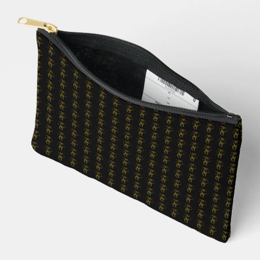 Accessoires Pochette à fermeture éclair à motif monogramme Or (Ouvrir)