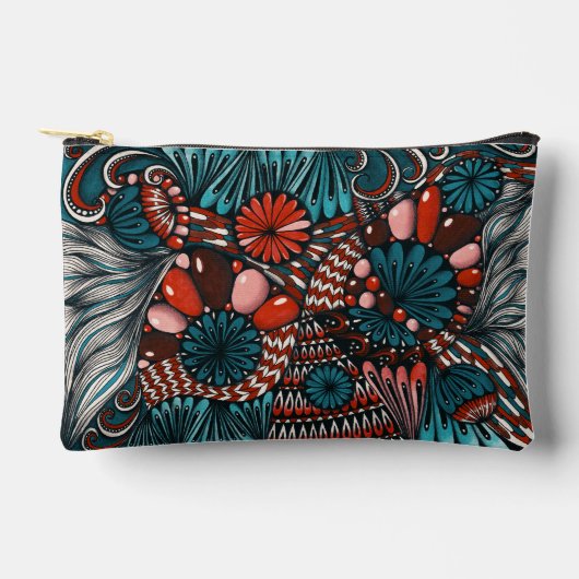 Accessoires Pochette à fermeture éclair à motif Zentangle Neur (Recto)