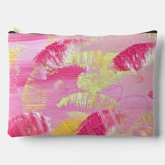 Accessoires Pochette à fermeture éclair en art abstrait rose o (Recto)