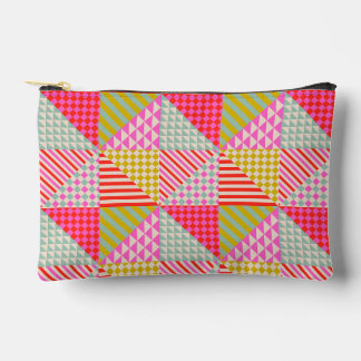 Accessoires Pochette à fermeture éclair en patchwork coloré |