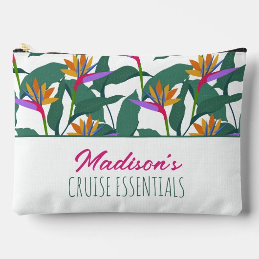 Accessoires Pochette à fermeture éclair tropicale de croisière (Recto)