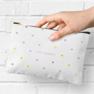 Accessoires Pochette à motif de cœurs pastel féminins
