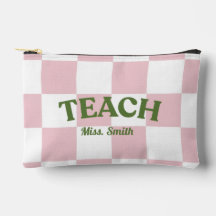Pochette de professeur à carreaux personnalisable