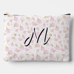 Accessoires Pochette Élégante à Motif Monogramme Rose Poudre