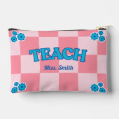 Accessoires Pochette pédagogique à carreaux bleus et roses per (Verso)