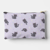 Accessoires Pochette violette à zip avec un joli chat gris (Verso)