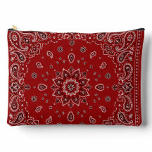 Pochette zippée grande taille à motif paisley band